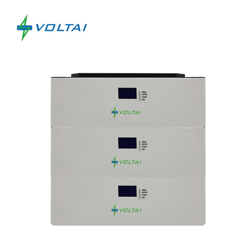 Système d'alimentation solaire domestique à batterie au lithium empilable verticale de 5 kWh (48 V 100 Ah)