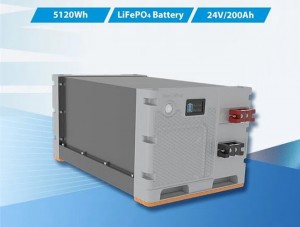 With BMS LiFePO4 24V 200Ah Battery