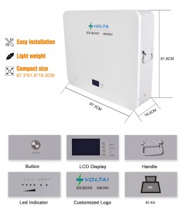 हाउस पावरवॉल के लिए 10kwh ES-BOX5 बैटरी बैकअप